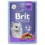 Brit Premium Cat Pouch with Cod Fish in Jelly 85 гр
