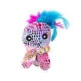 Игрушка для кошек "Осьминожка" с кошачьей мятой и перышками розовая 6,5 см