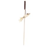 Удочка-дразнилка из натуральных материалов "Мышонок" 7,5 / 40 см