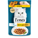 Perle, Желе Де-Люкс для кошек с курицей, пауч 75 гр