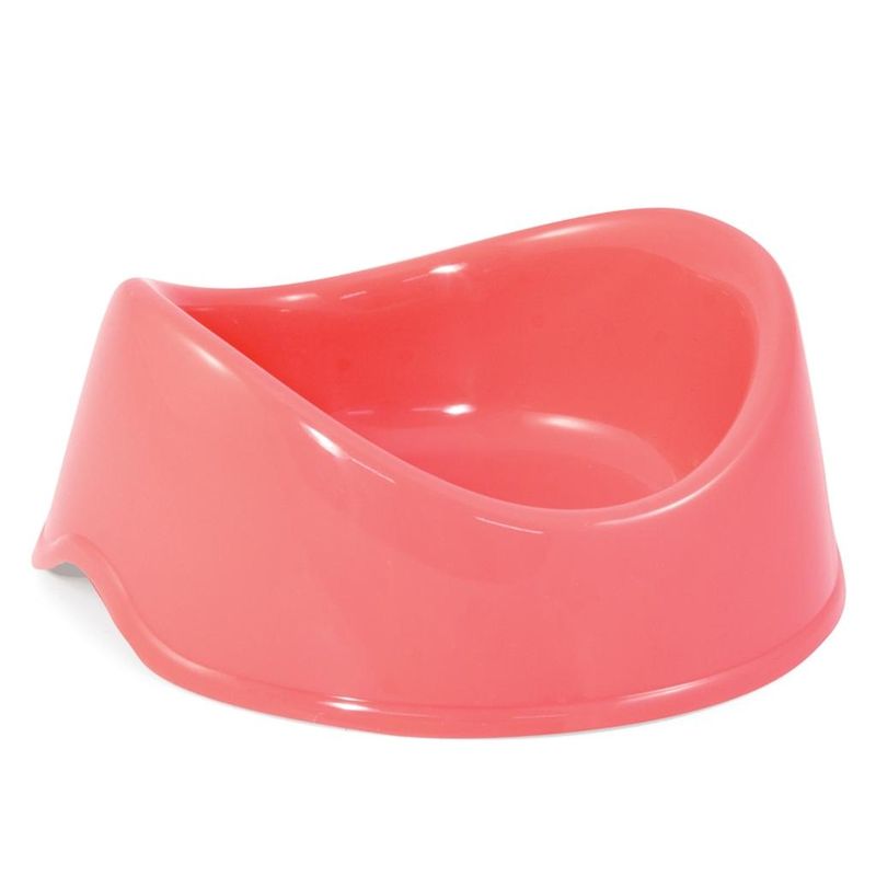 Миска пластиковая "Бисквит", коралловая 400 мл