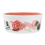 Миска для собак и кошек из фарфора "Тропики", розовая 450 мл