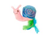 Игрушка для кошек "Улитка" с кошачьей мятой и перышками розовая 18 см