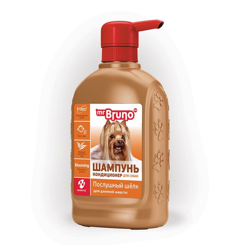 Шампунь-кондиционер "Послушный шелк" для длинной шерсти 350 мл