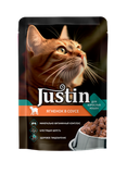 Justin Корм консервированный д/взр.кошек ягненок в соусе 75 гр