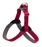 Шлейка нейлоновая Premium для собак со светоотражающими элементами и подкладкой, красная 25 мм / 31 - 37 см / 36 - 43 см