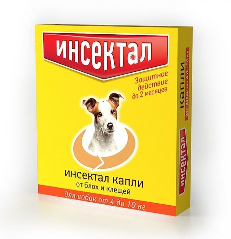 Капли от клещей и блох для собак 4-10 кг