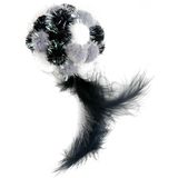 Petpark, Мяч Пон-Пон с перьями для кошек, 24 см серый