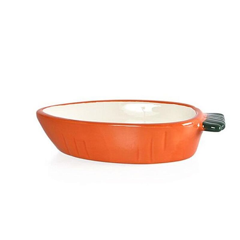 Миска д/грызунов керамическая 75 мл 8,5*8,5*2,5 см морковка