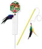 Сибирская кошка Дразнилка-удочка Погремушка с перьями