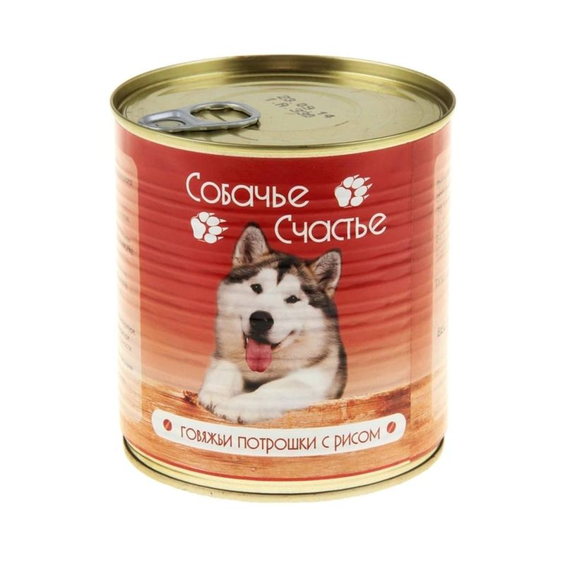 Говяжьи потрошки с рисом, банка 410 гр