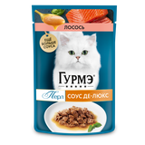 Perle, Соус Де-люкс с лососем в роскошном соусе, пауч 75 гр