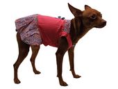 Сарафан с орнаментом "восточный огурец" с пуговицами розовый 35 см